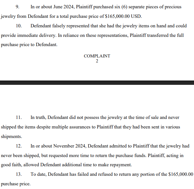 Edna Minasians steals $165,000 from Jiayin Chen